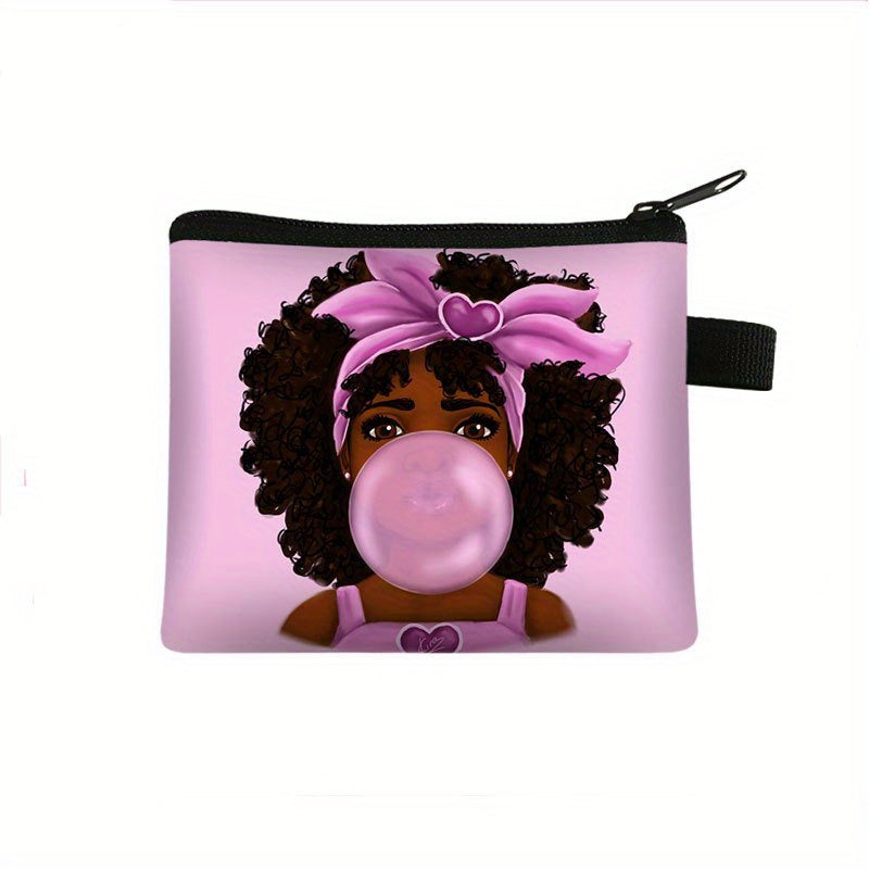 Cartoon Girl Pattern Kids Coin Purse