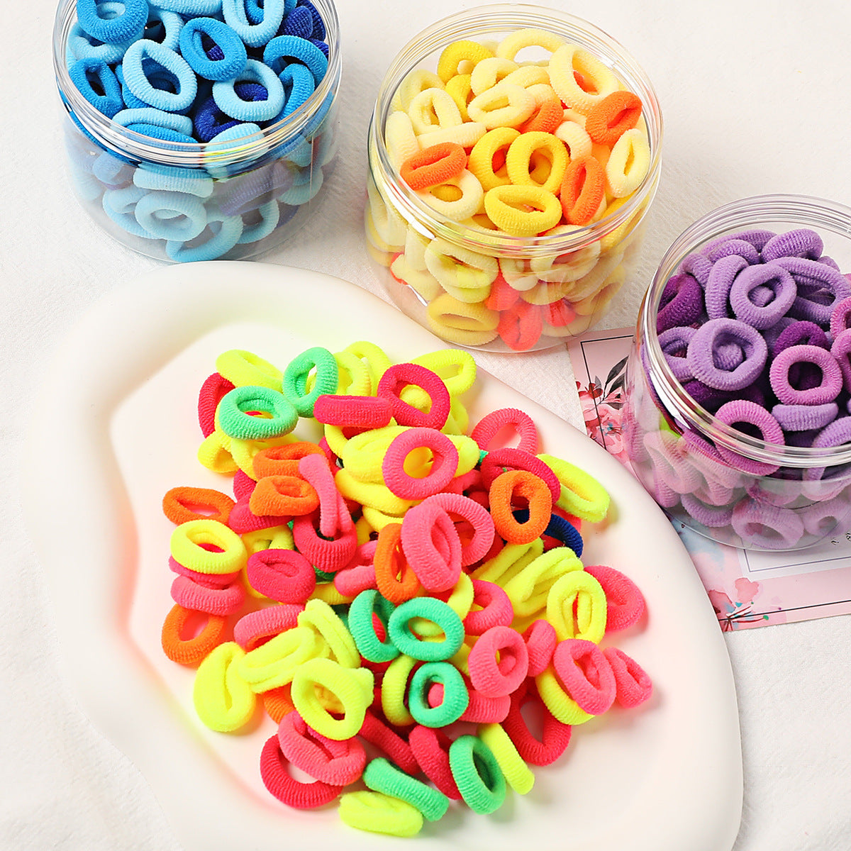 100pcs High Stretch Hair Rope Hair Bands for Girls