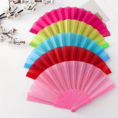 Colorful Plastic Chinese Style Folding Fan for Dance Clothing