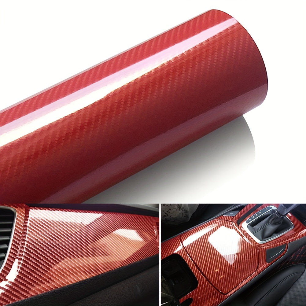 High Glossy 5D Carbon Fiber Wrapping Vinyl Film Motorcycle Tablet Stickers
