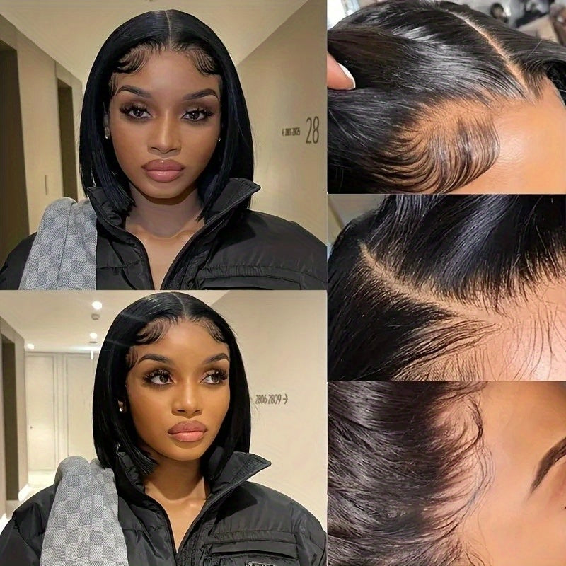 Kids Dress Up Wigs 180 Density HD Lace Front Bob Wig Human Hair Wig