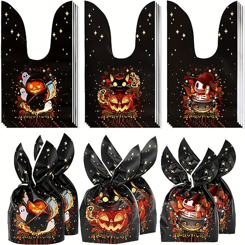 30pcs Halloween Candy Bags Trick Or Treat Bunny Shaped Pumpkins