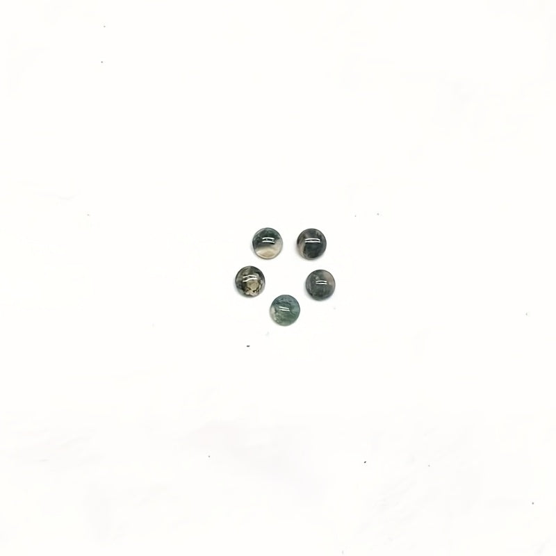Agate Ring Face 8mm Round Flat Convex DIY B