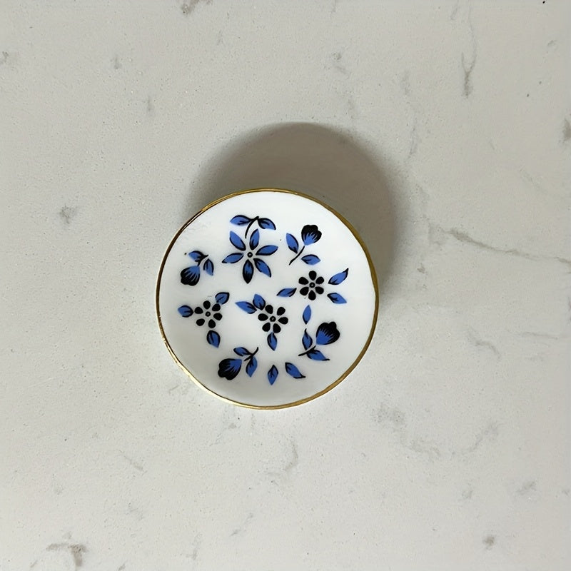 Chinese Style Ceramic Saucer for Dollhouse Decoration