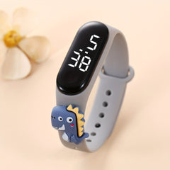 Kids Dinosaur LED Screen Watch Silicone Strap Outdoor Accessory