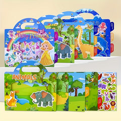 Animals Sticker Activity Books Removable & Restickable - Travel Toys