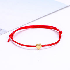 Adjustable Heart Charm Bracelet for Women Girls