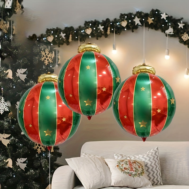 10pcs Large Christmas Hanging Ball Aluminum Foil Balloon