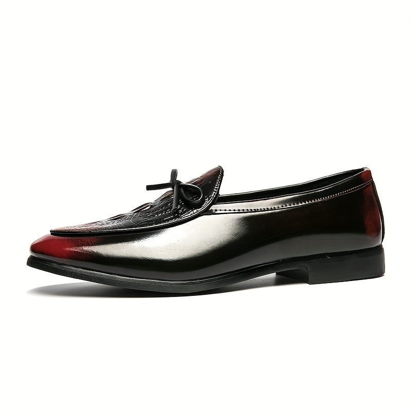 Women's Embossed Flat Loafers PU Leather Slip On Casual Walking Shoes