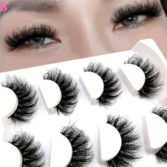 4 Pairs Thick & Curling Faux Mink False Eyelashes