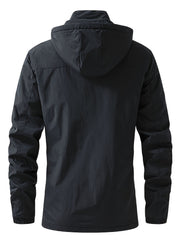 Men's Outdoor Hooded Windbreaker Jacket for Autumn and Winter