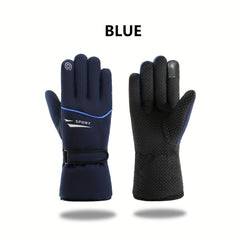 Thickened Warm Gloves Skiing Cycling Touch Screen Reflective Gloves
