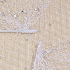 Veil Headband with Rhinestones & Flowers for Weddings