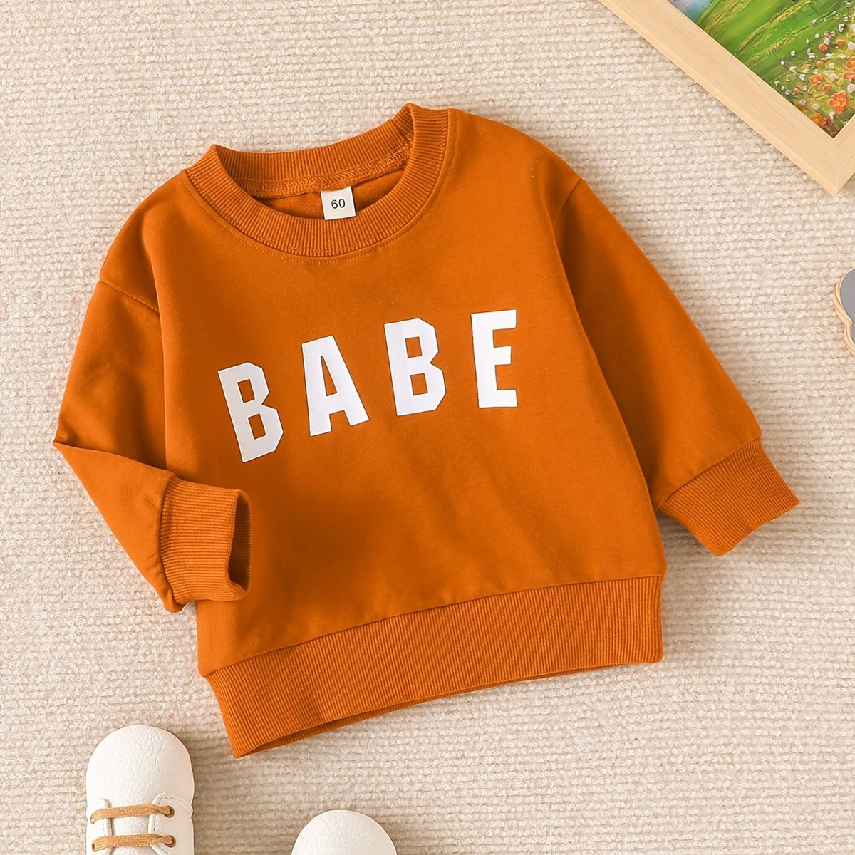 Baby Boys Casual Long Sleeve Pullover BABE Sweatshirt