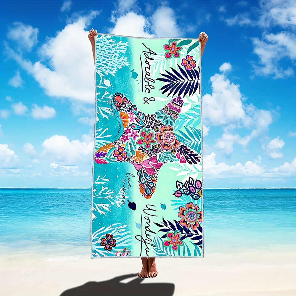 Bohemian Starfish Beach Towels Microfiber Quick Drying
