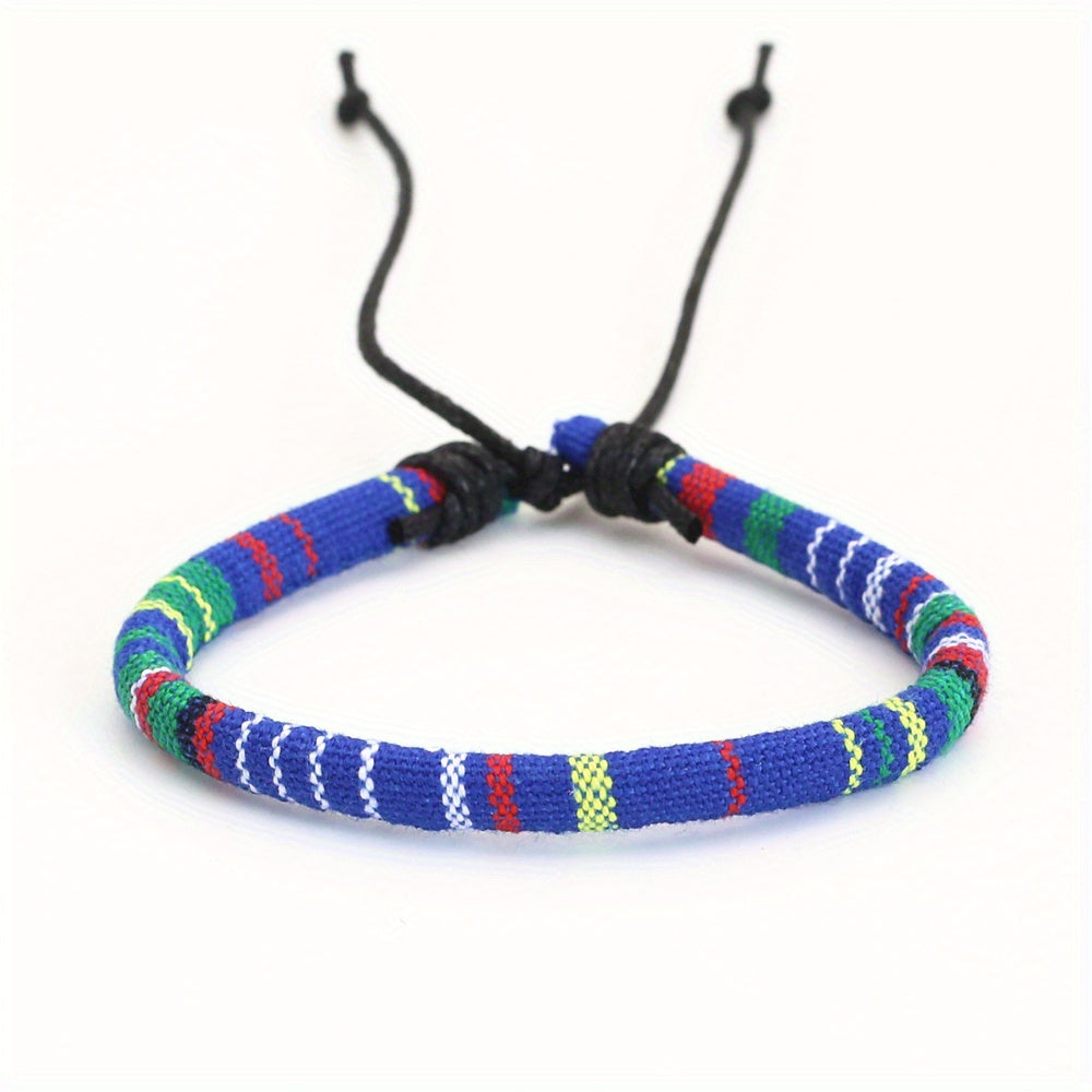 Ethnic Style Pattern Printing Woven Bracelet Men's Novelty Casual Gift Jewelry