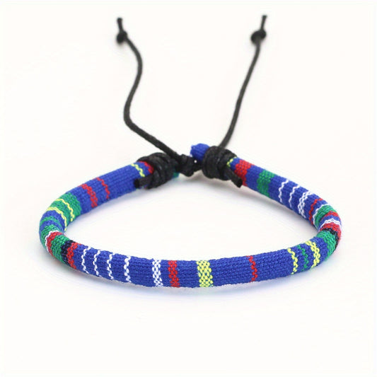 Ethnic Style Pattern Printing Woven Bracelet Men's Novelty Casual Gift Jewelry