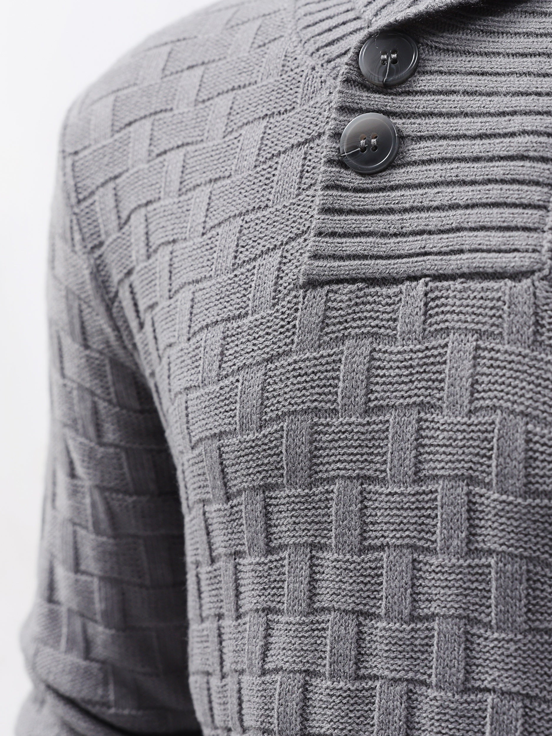 Warm Knitted Sweater Men's Casual Stretch Pullover for Fall Winter