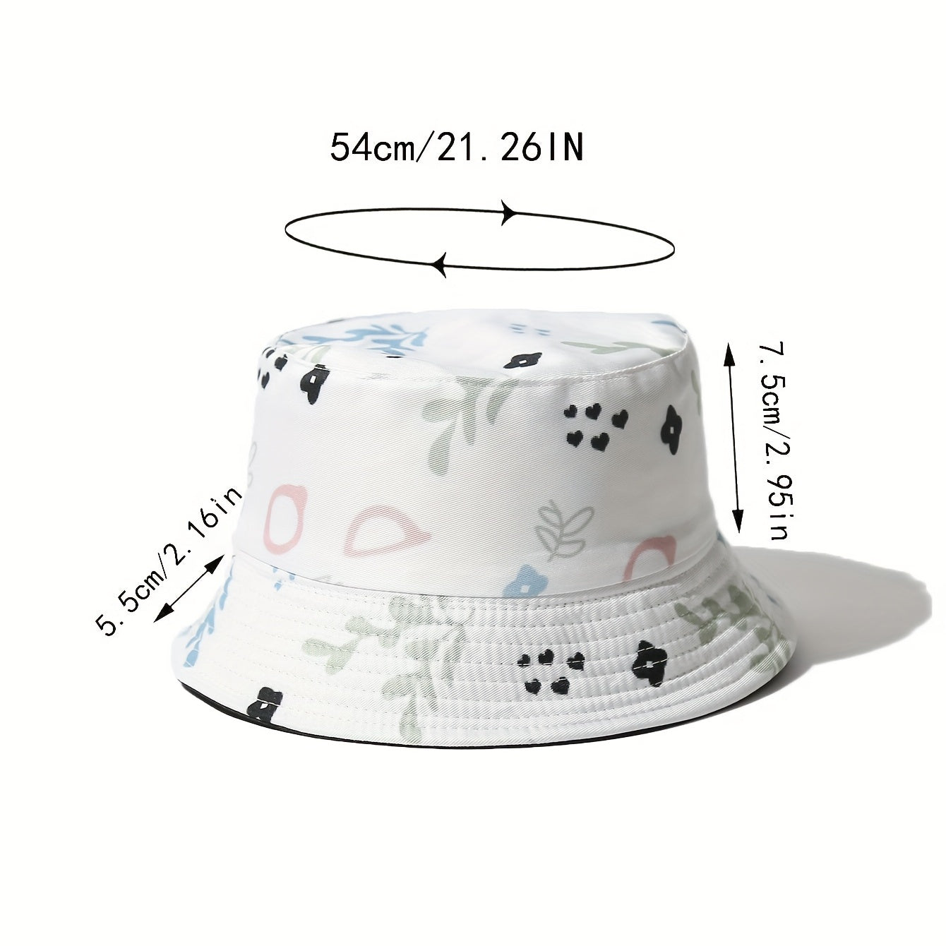 Kids Sunshade Bucket Hat Patterned Double-Sided Outdoor Travel Vacation