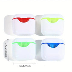 2 Dual Hole Pencil Sharpeners Compact Portable Heavy Duty with Coded Caps