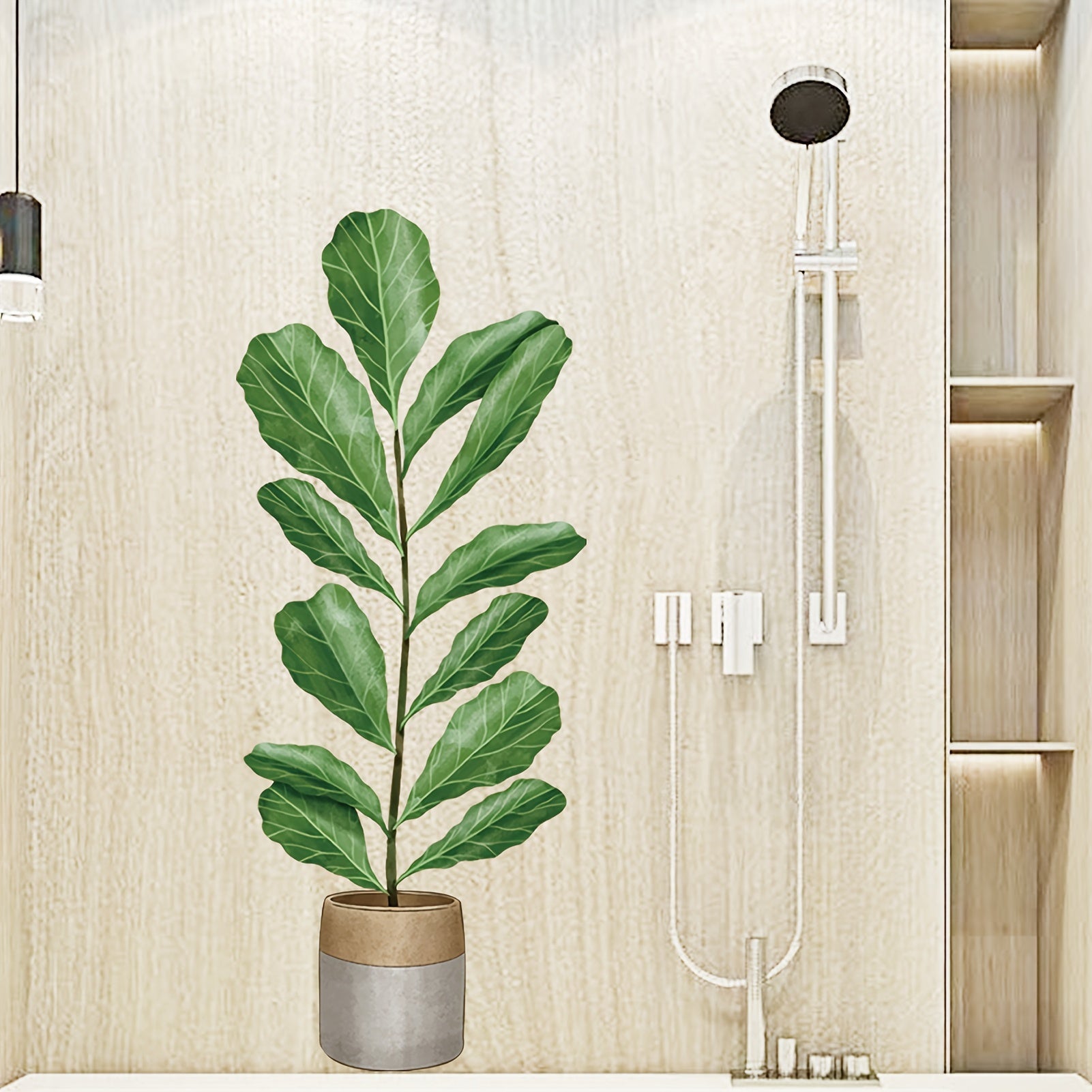 Tropical Plants Wall Stickers Green Leaves Peel And Stick Removable Wallpaper