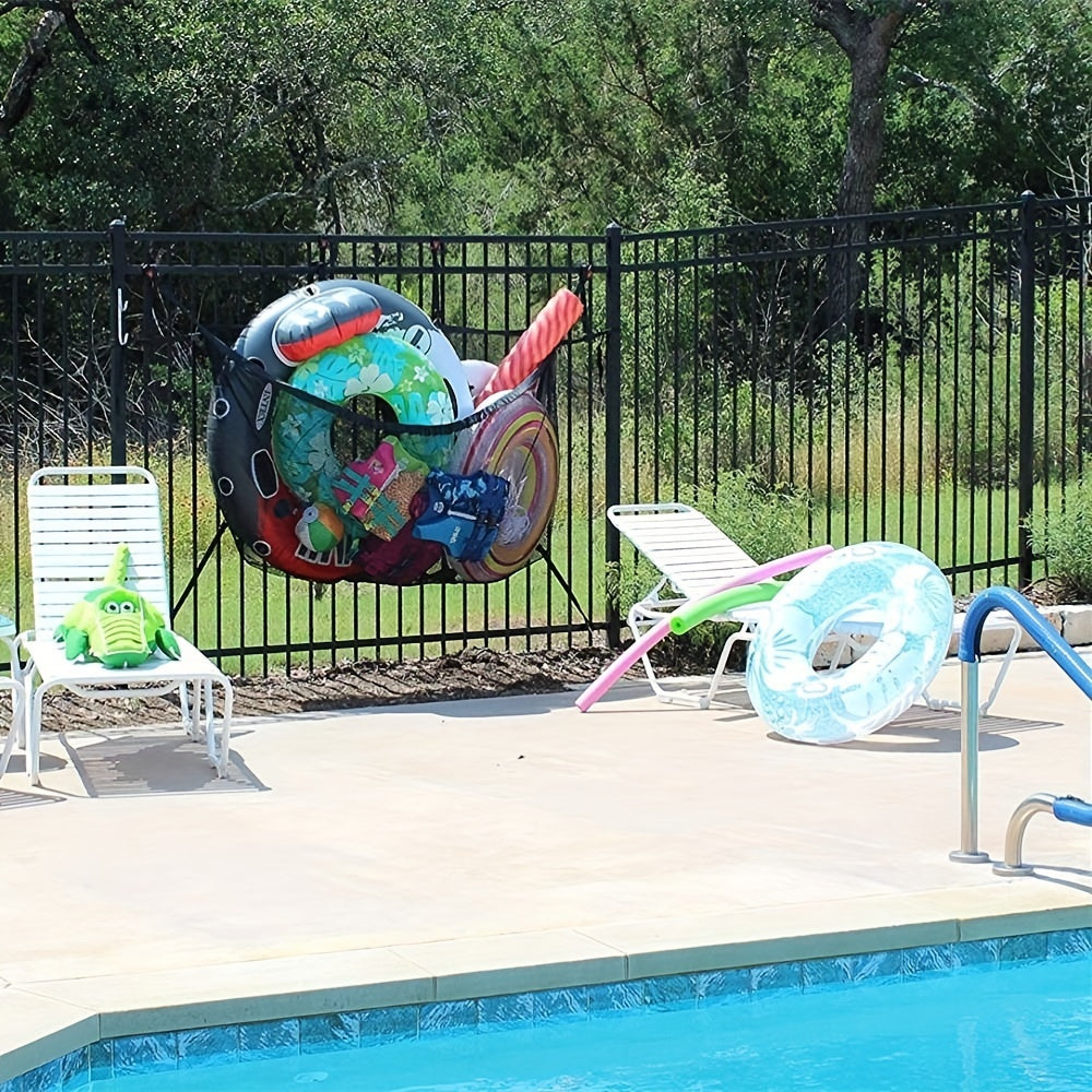 Pool Float Organizer Storage Bag, Functional Pool Storage for Floats Balls Infla