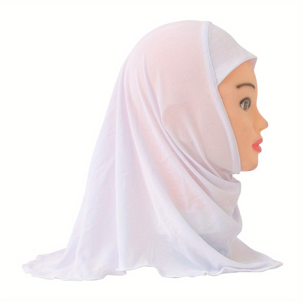 Girls Mesh Worship Hat Arabian Hijab For 2-8 Yrs