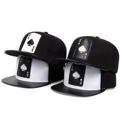 Poker Patch Snapback Hat Hip Hop Baseball Cap & Sunshade Dad Hats
