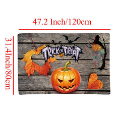 Halloween Pumpkin Pattern Area Rug Non-slip Kitchen Mat