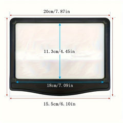 5X Magnifying LED Page Magnifier with 12 Anti-Glare Adjustable LED Lights