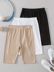 Girl's 3pcs Yoga Legging Biker Shorts Set
