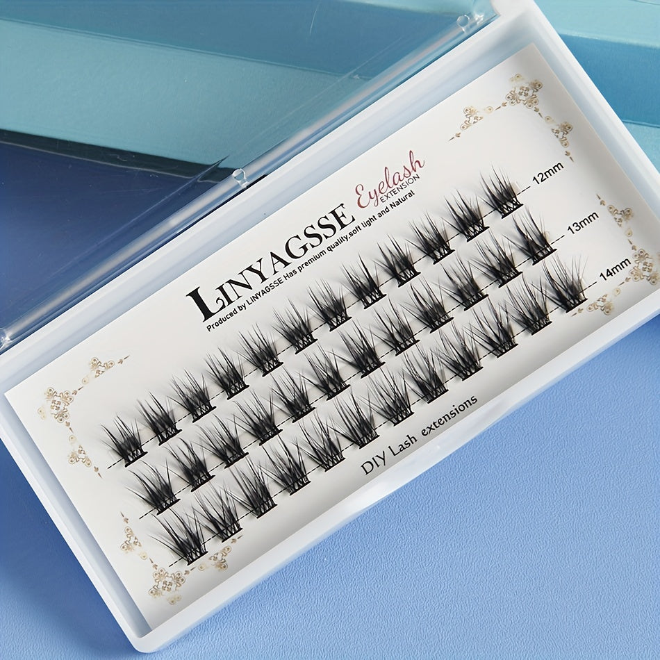 DIY Eyelash Extensions 36 Clusters C D Curl 13 15mm