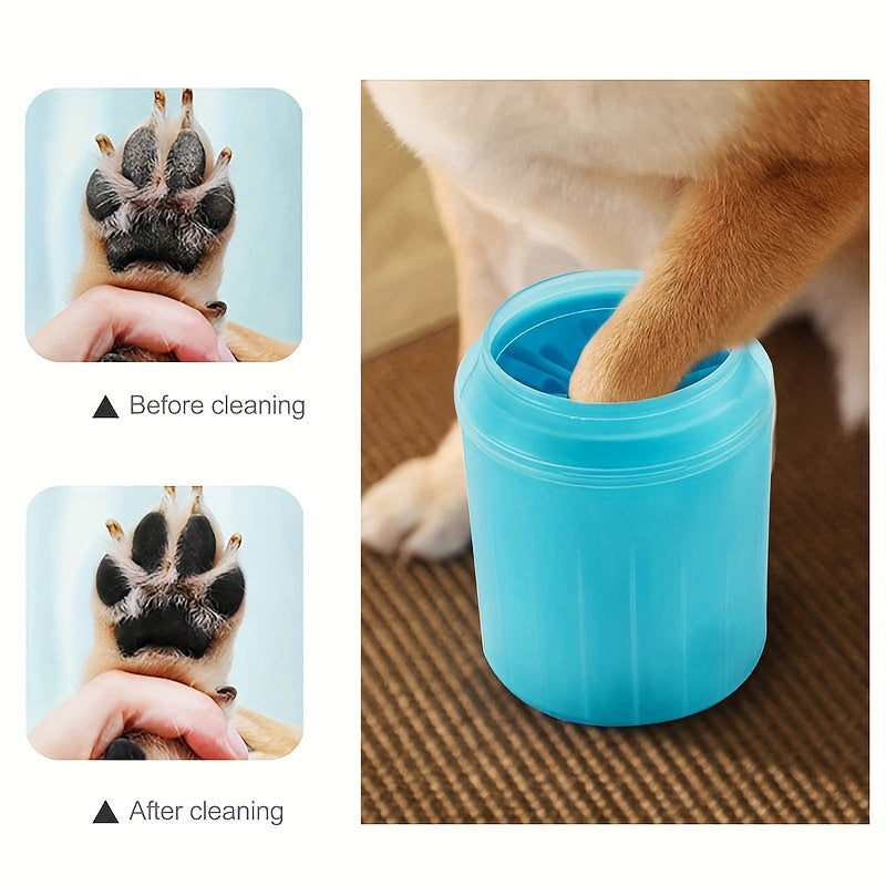 Portable Dog Paw Cleaner Soft Bristle Pet Cleaning Brush