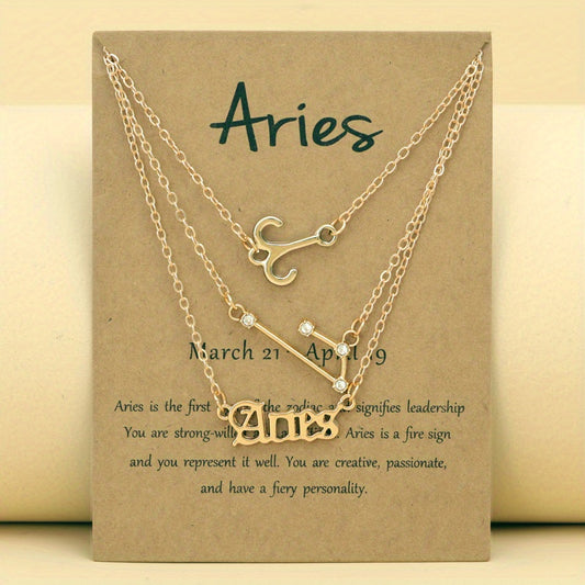 Zodiac Symbols Thin Chain Anklet Friendship Bracelet Gift For Women