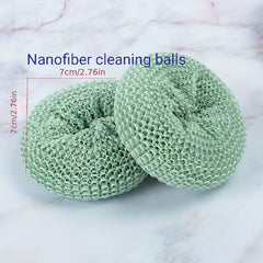 Nanofiber Cleaning Balls Spherical Durable for Kitchen Dishwashing
