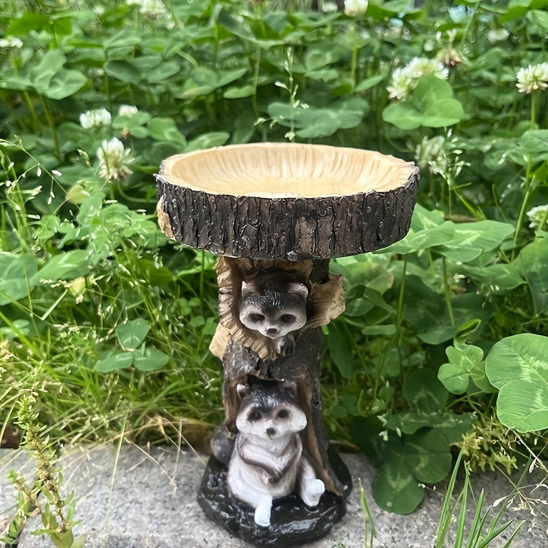 Lovely Wild Bird Feeding Plate Resin Bird Feeder Gift For Garden Decoration