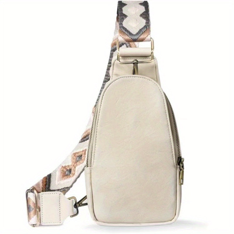 Men's Waterproof Shoulder Bag Wide Strap Casual Travel Chest Crossbody Bag