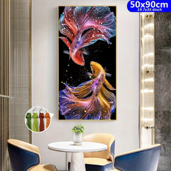 Fish Pattern Cross Stitch Kits 11CT Printed On Canvas