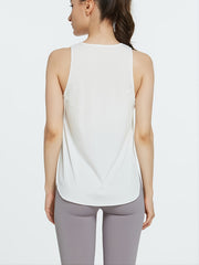 Women's High Cut Crew Neck Tank Top for Yoga