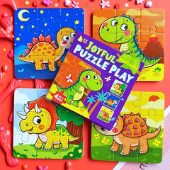 4-in-1 Dino Puzzle Set Educational Toy for Kids