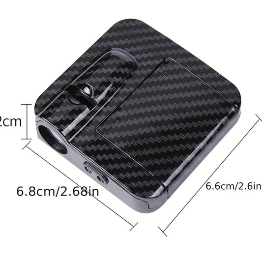 Car Welcome Lights Carbon Fiber Infrared Door Projection Logo 2 Pcs