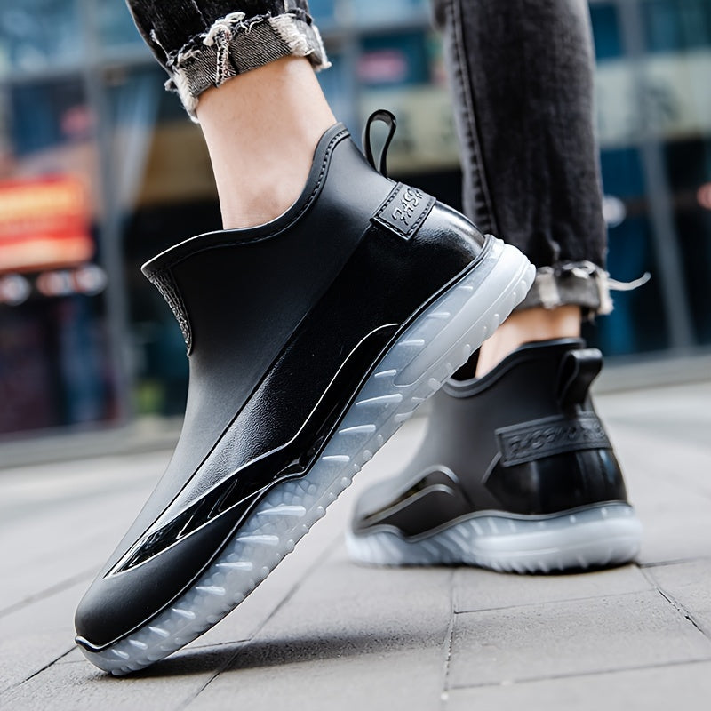 Men's High Top Rain Boots Non Slip Waterproof Shoes