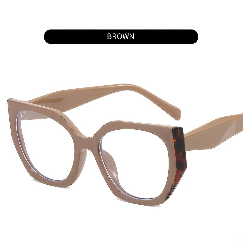 Multicolor Polygonal Light Blocking Glasses Frame