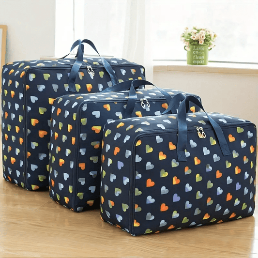 LATTBY Travel Storage Bags Pack of 3 Large Capacity Zippered Organizer