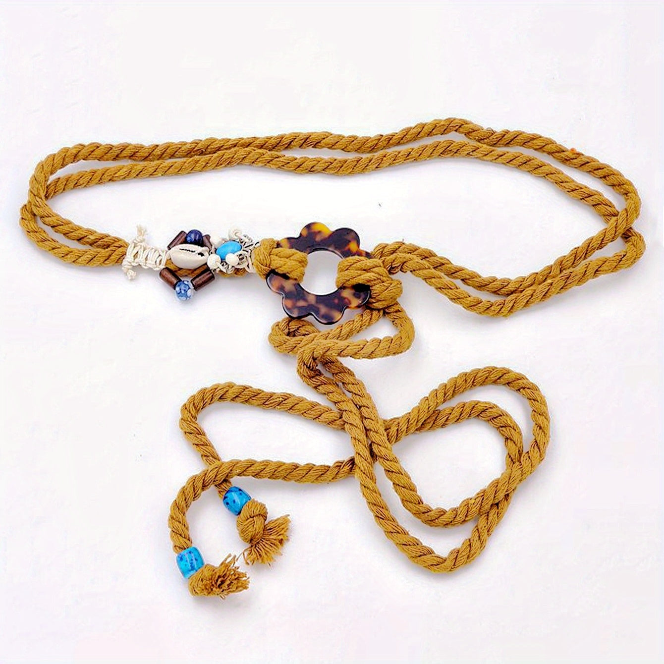 Boho Sash Belt Vintage Rope Braided Bowknot Waistband