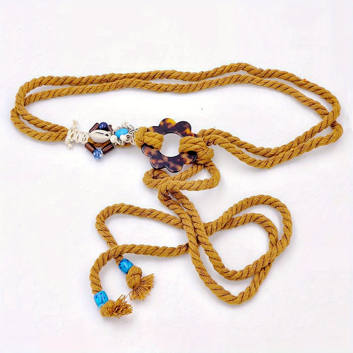 Boho Sash Belt Vintage Rope Braided Bowknot Waistband