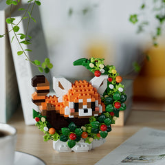 Flower Companion Panda Micro Blocks Toy Model Assembly