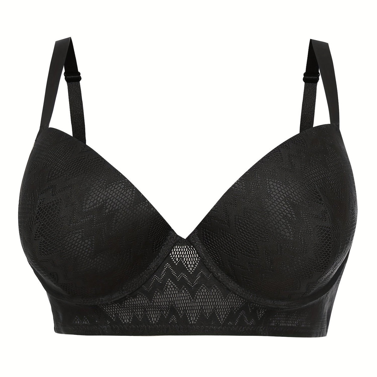  Geometric Pattern T-shirt Bra