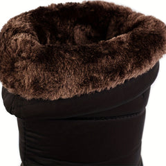 Women's Winter Waterproof Lightweight Snow Boots Tassel Non Slip Mid Calf Boots