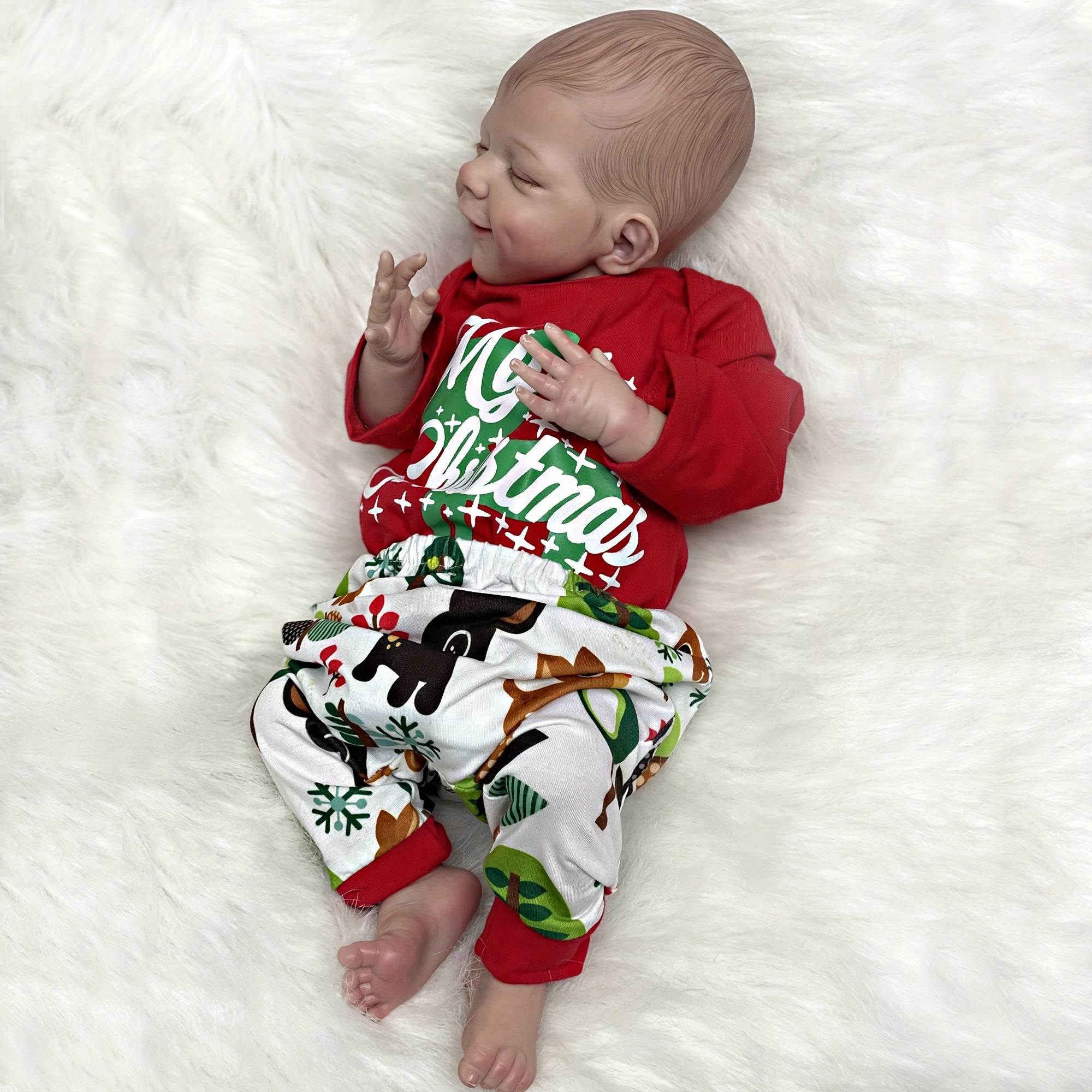April Full Body Silicone Vinyl Bebe Reborn Doll - Lifelike Smile
